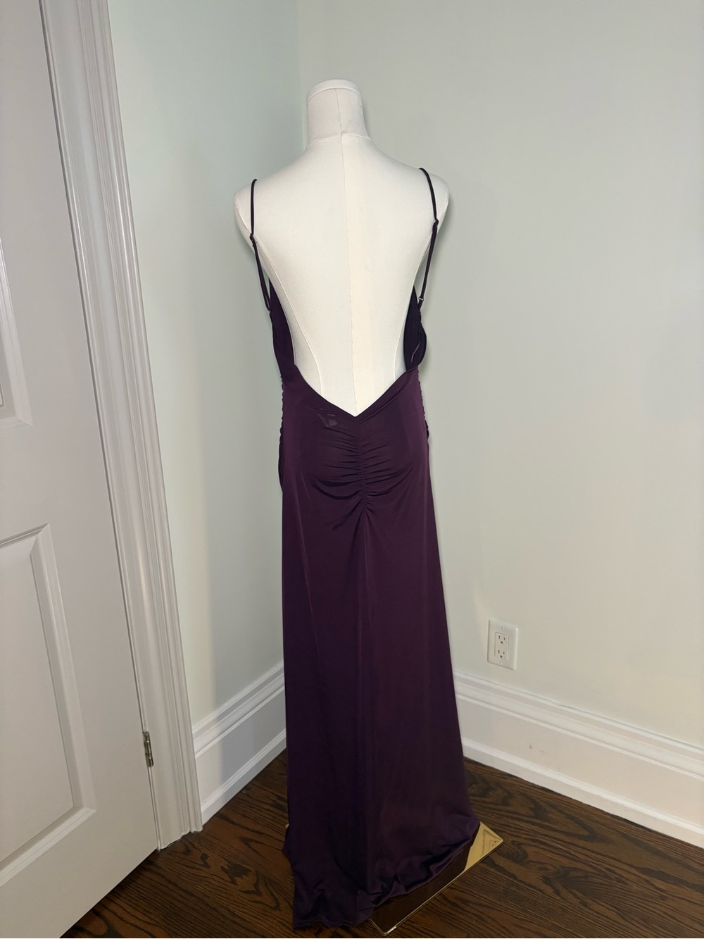 Simons Deep Plum Ruched Slip Dress - Picture 6 of 9